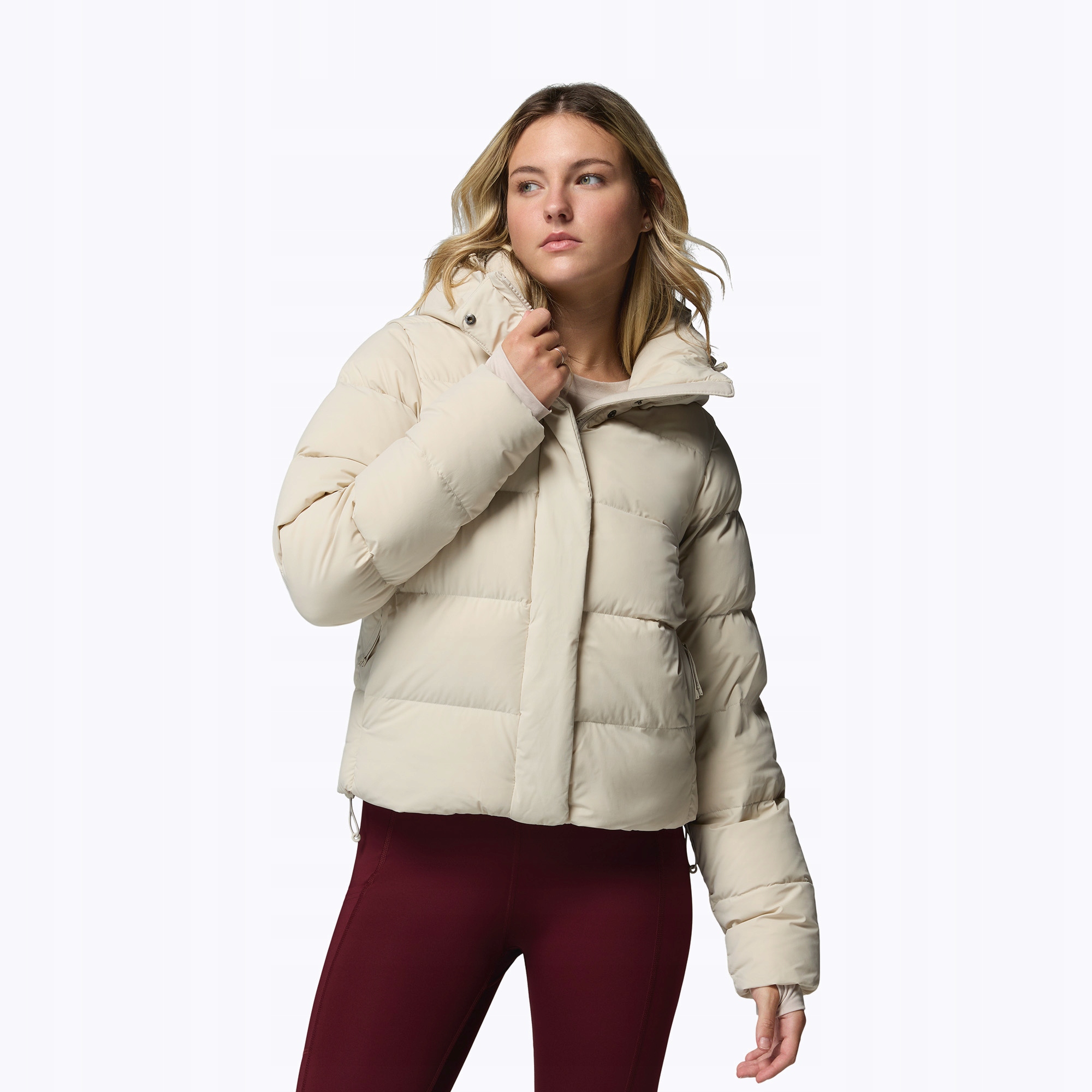 Kurtka puchowa damska Columbia Amaze Puff Hooded dark stone M