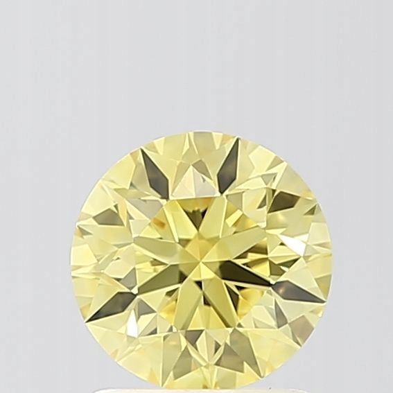 Diament laboratoryjny kolorowy 1.1ct ROUND Fancy Vivid Yellow VVS1 (IGI)