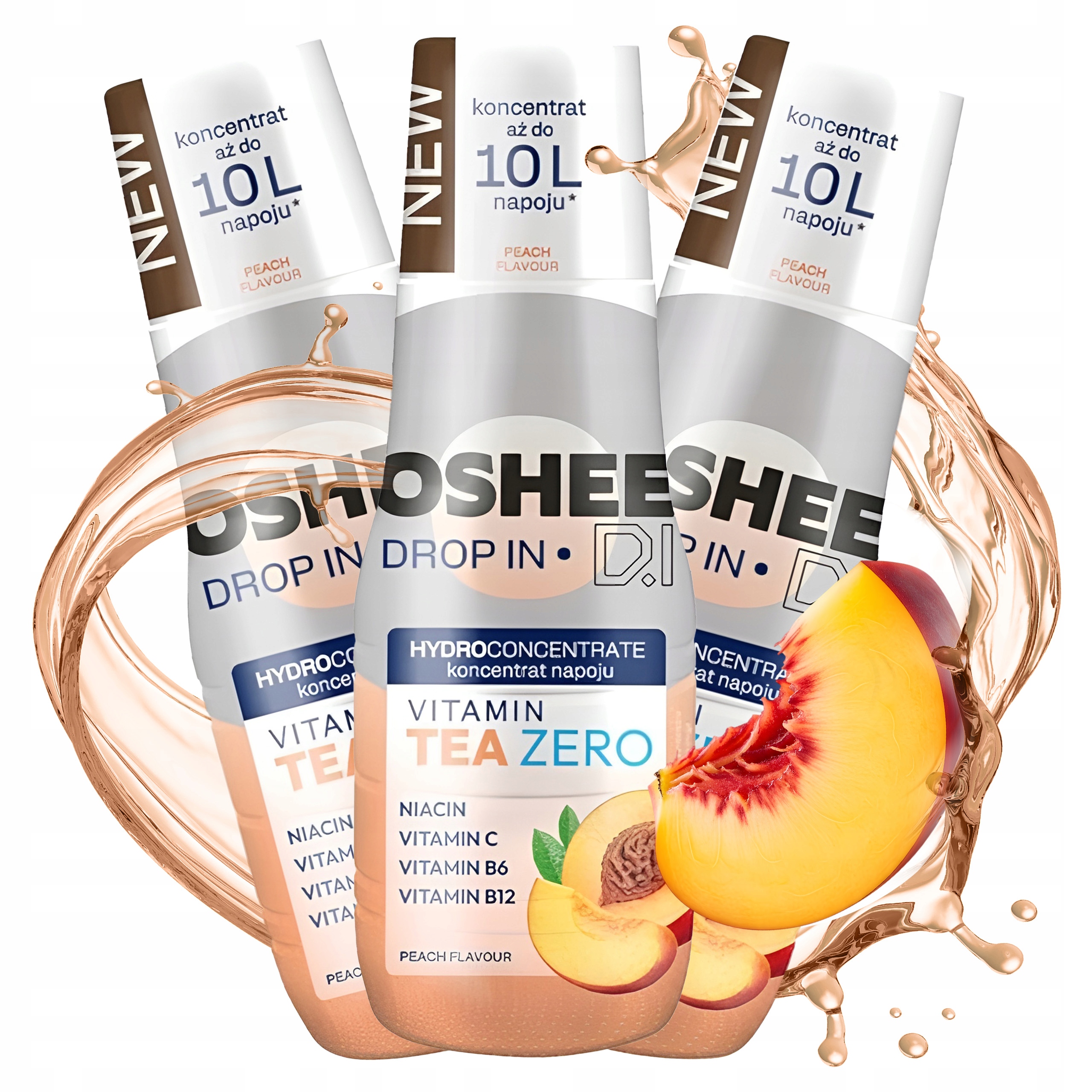 Levně 3 X Sirup Oshee Pro Saturátor Vody Čaj Broskev Tea Light Bez Cukru