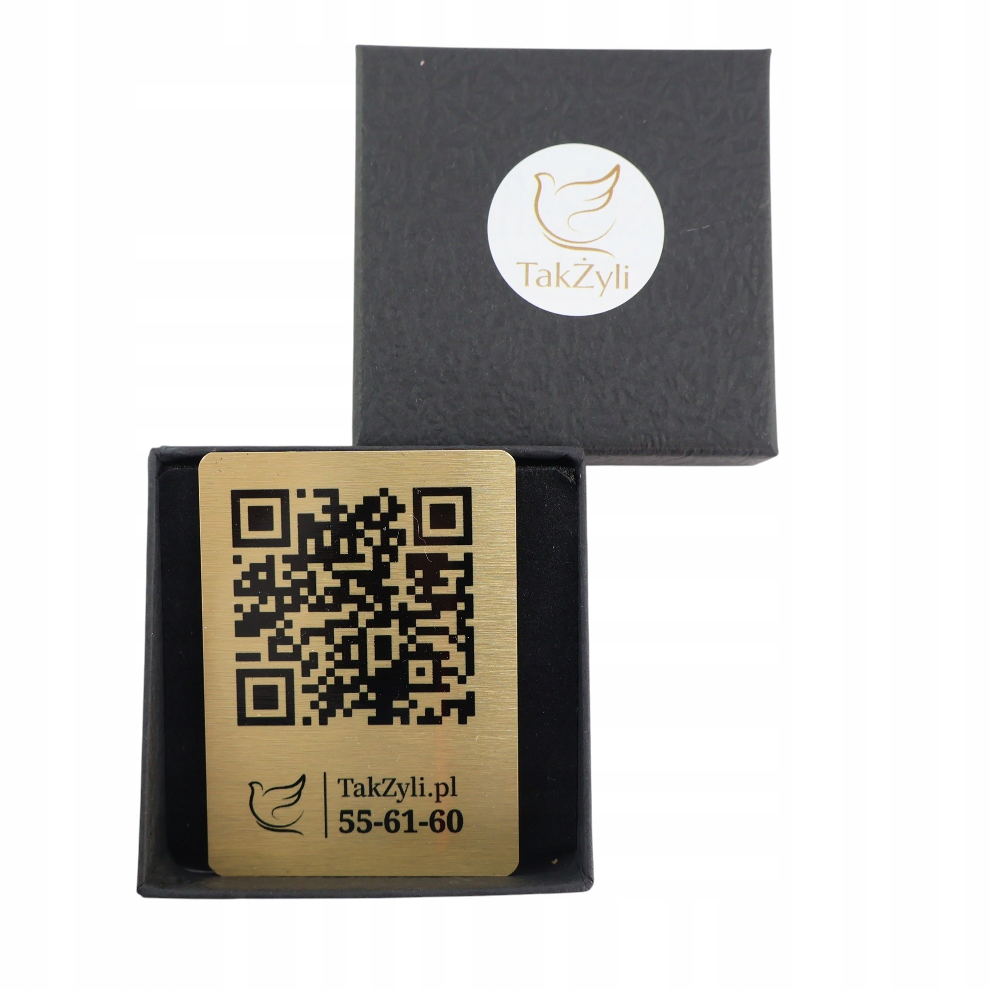 Medailon Qr profil paměti zlatý