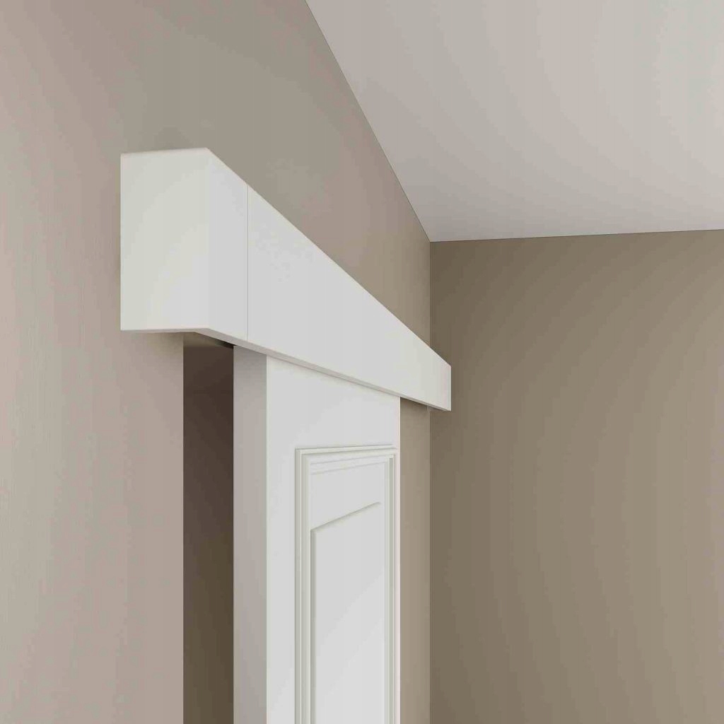 MASKOWNICA MDF DO RUR KABLI OSŁONA OBUDOWA KARNISZY Biała ryflow wys.120mm Długość 1 m