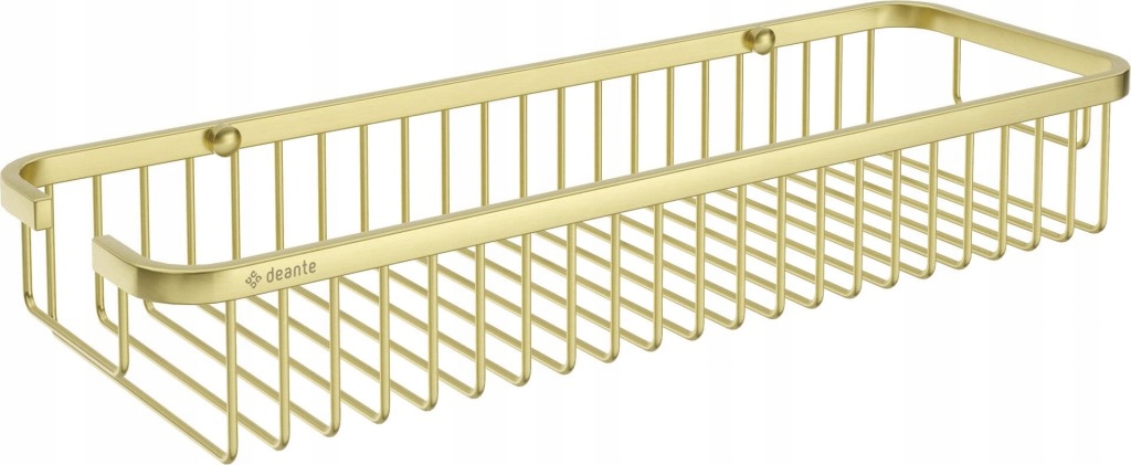 Kulatý kartáčovaný zlatý sprchový koš (ADR_R551) /sm/