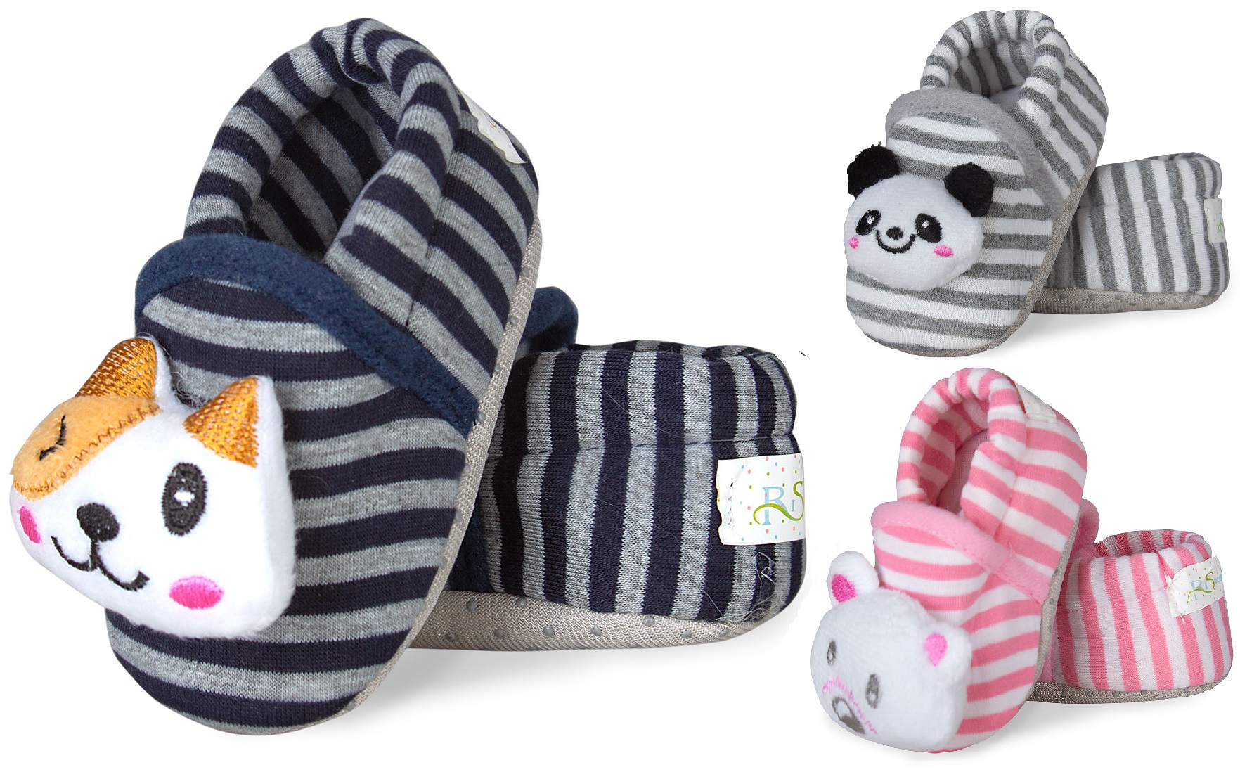 

Buciki Niemowlęce Panda Paski Niechodki Risocks