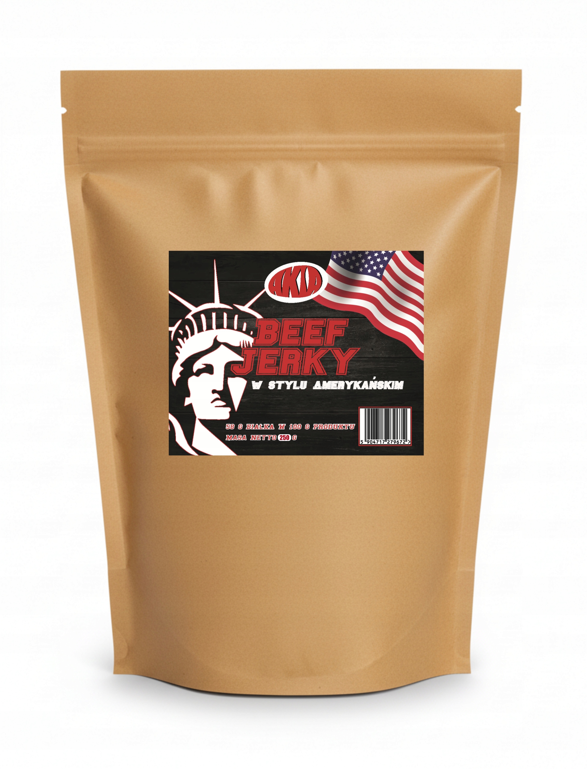 Akia Beef Jerky, sušené maso, sušené hovězí maso, American Style 250 g