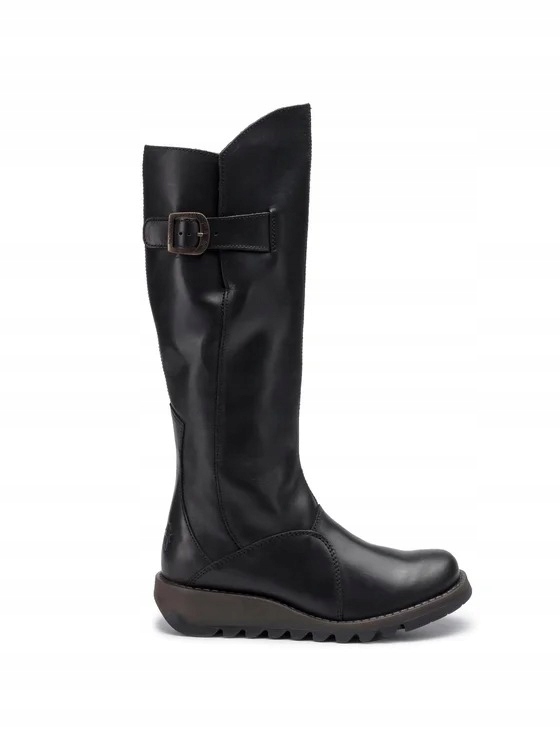 Fly London Dámské Kožené Kozačky Černé 37 J0C