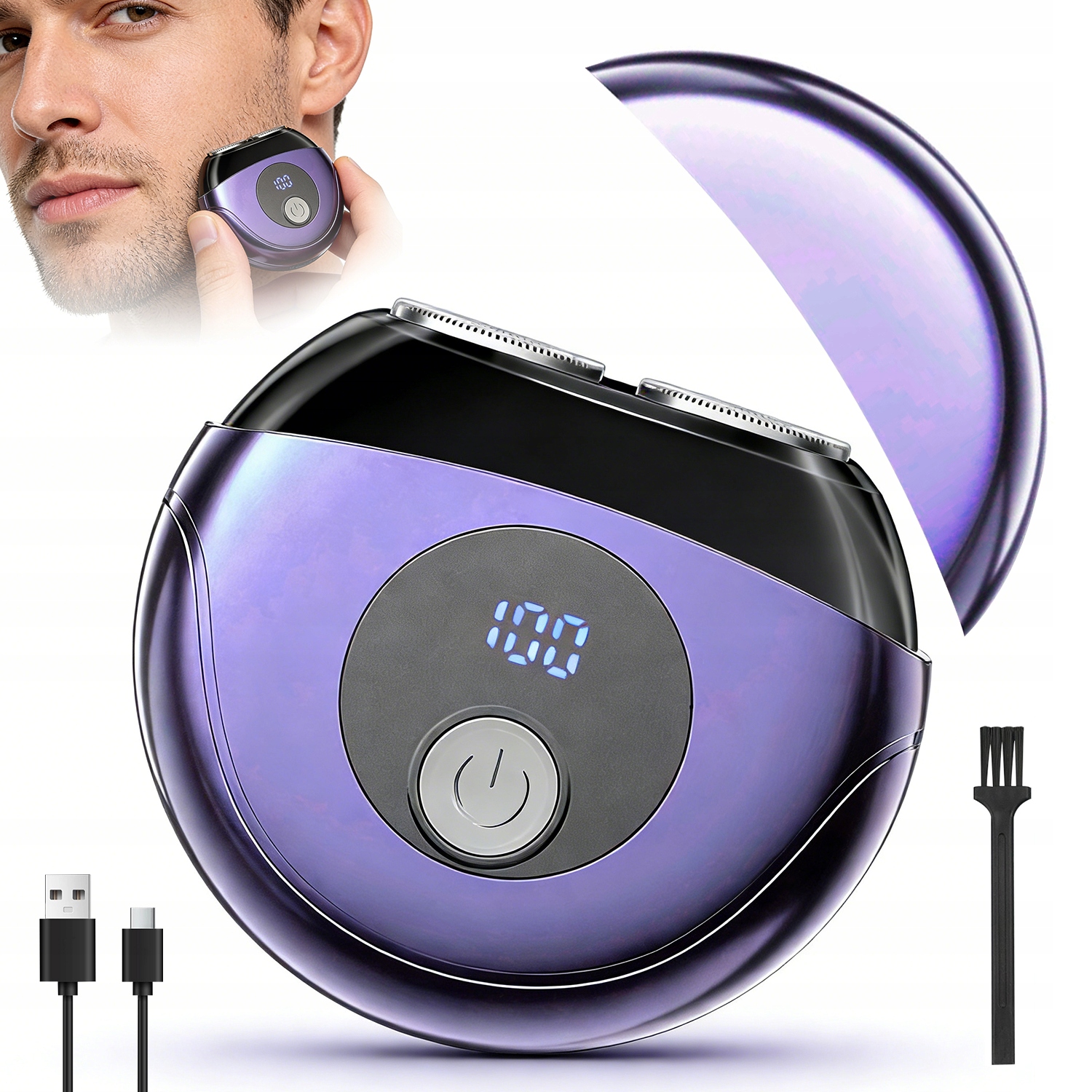 Elektrický Kapesní Holicí Strojek Pro Muže S Led Displejem IPX6