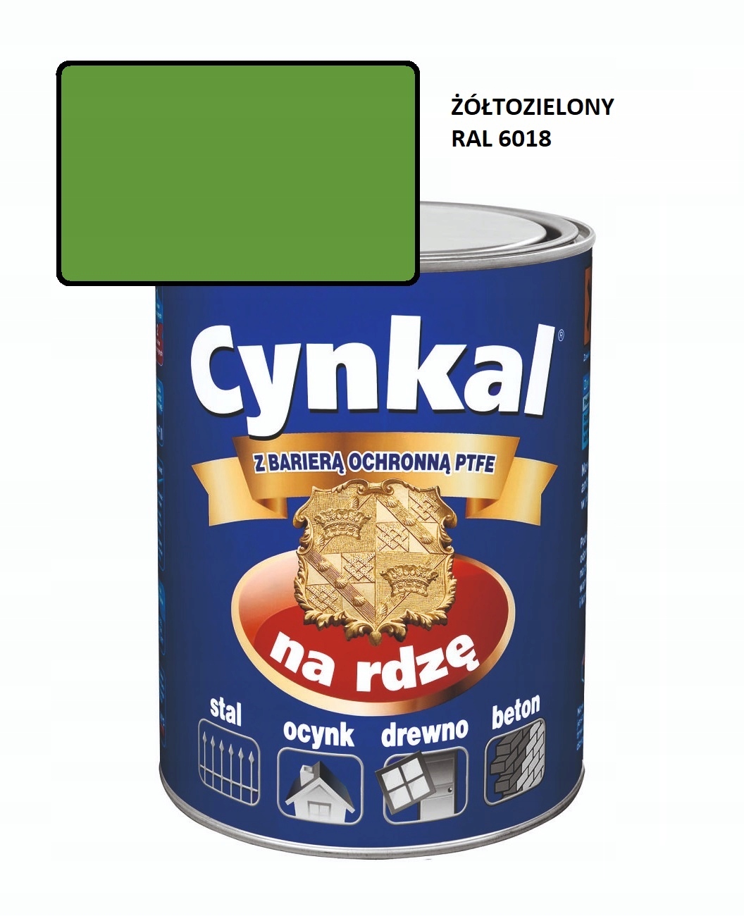 Farba uniwersalna Cynkal 2,5L Żółtozielony 6018