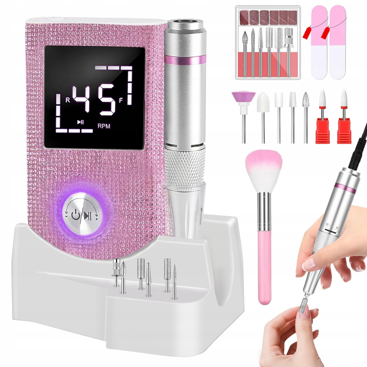 Profesionální Bruska Na Nehty Manikúra S Podstavcem Pro Uložení