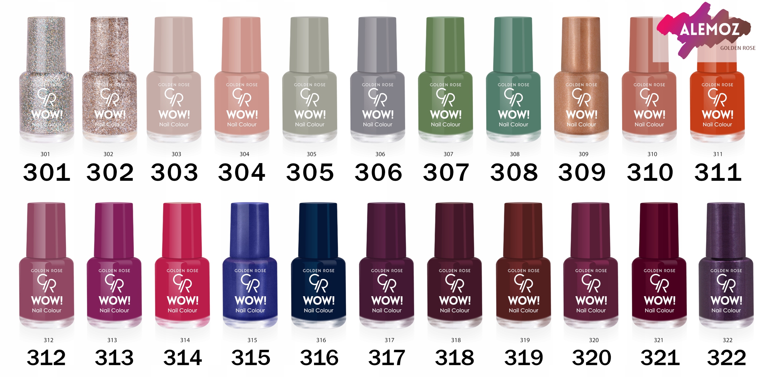 Golden Rose WOW NAIL COLOR Lakier do paznokci 032 Właściwości szybkoschnące