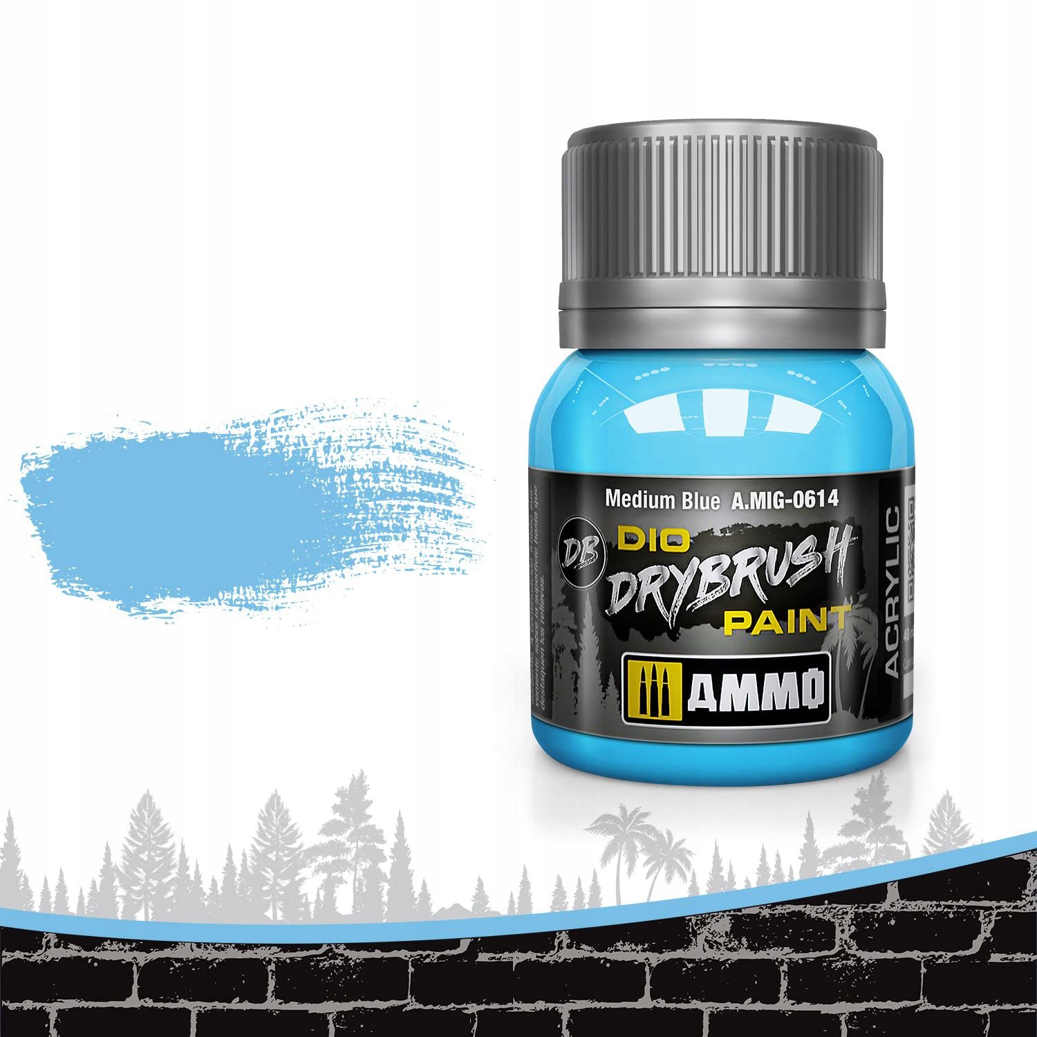 Ammo Mig Jiminez Drybrush Medium Blue 40 ML Jar (10/20) *