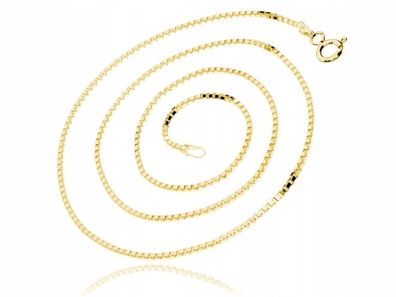 

Pozłacany Łańcuszek Kostka Wenecjana Cube 0.8 55CM