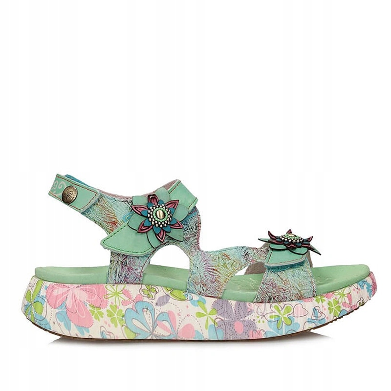 Dámské sandály Laura Vita 0007792 Nikito 03 Vert F4 zelené