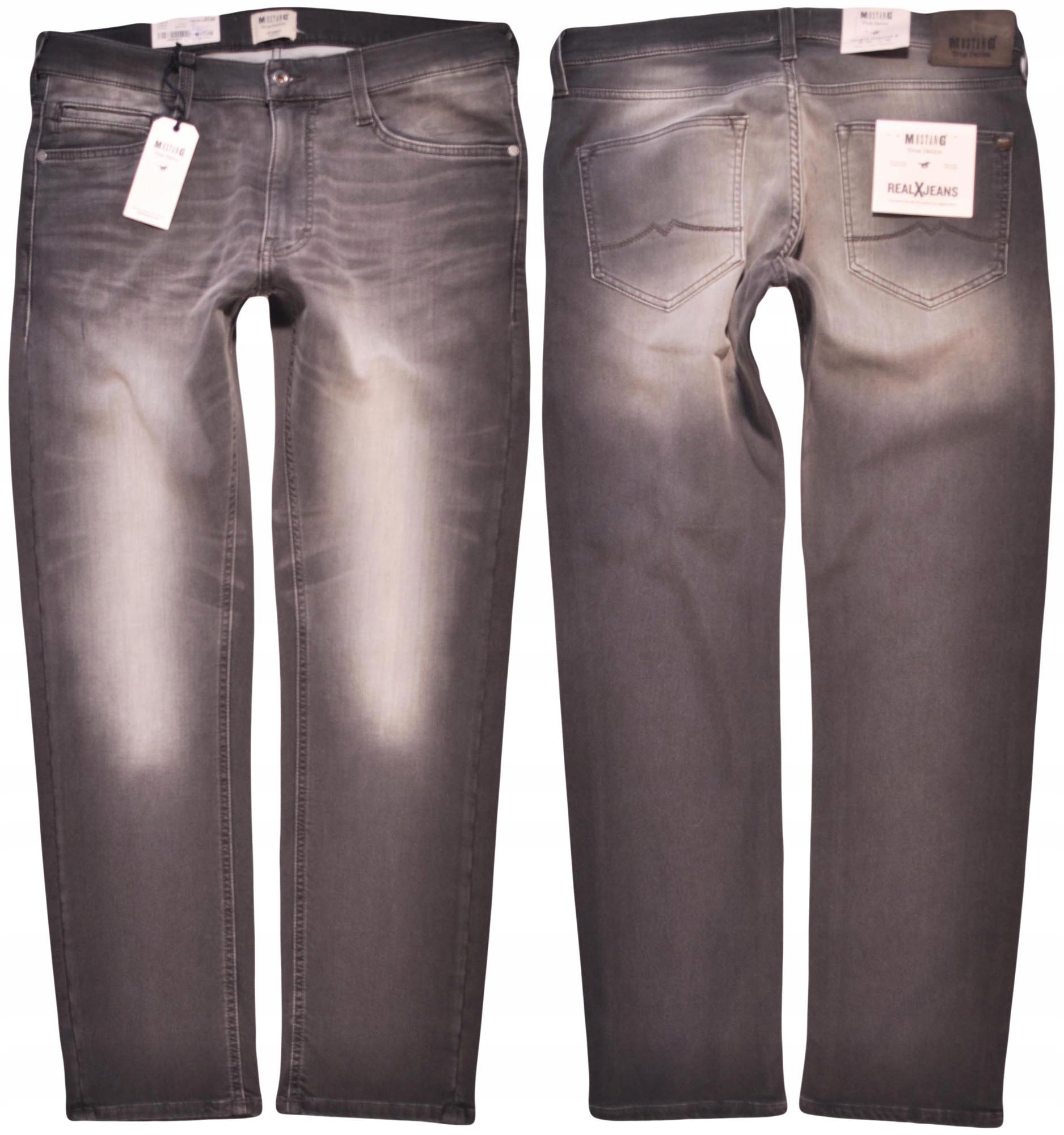 Mustang kalhoty Low Waist grey jeans Oregon Tapered K W29 L34