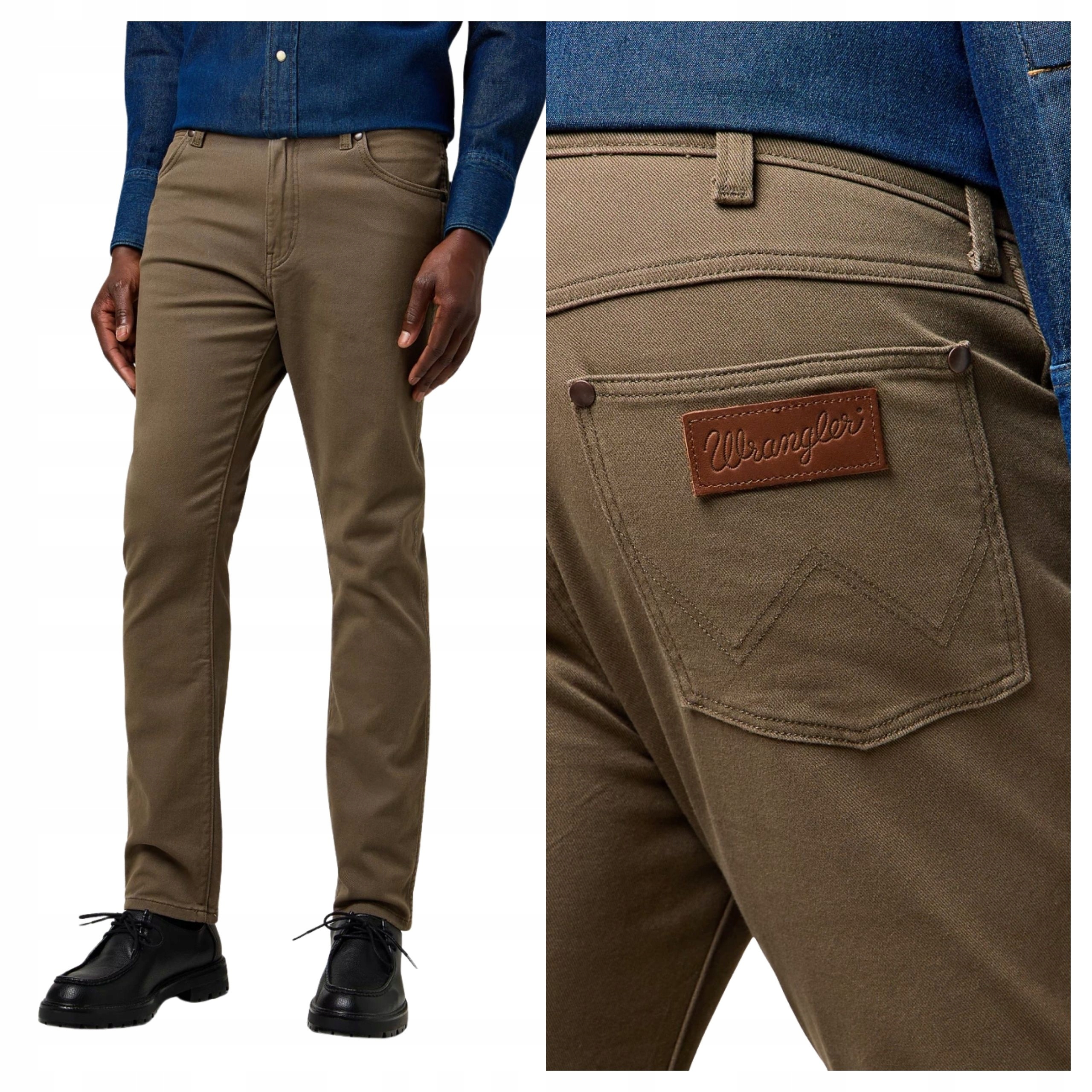 Pánské kalhoty Wrangler Larston Džínové Slim Fit Klasické Šedé W36 L32