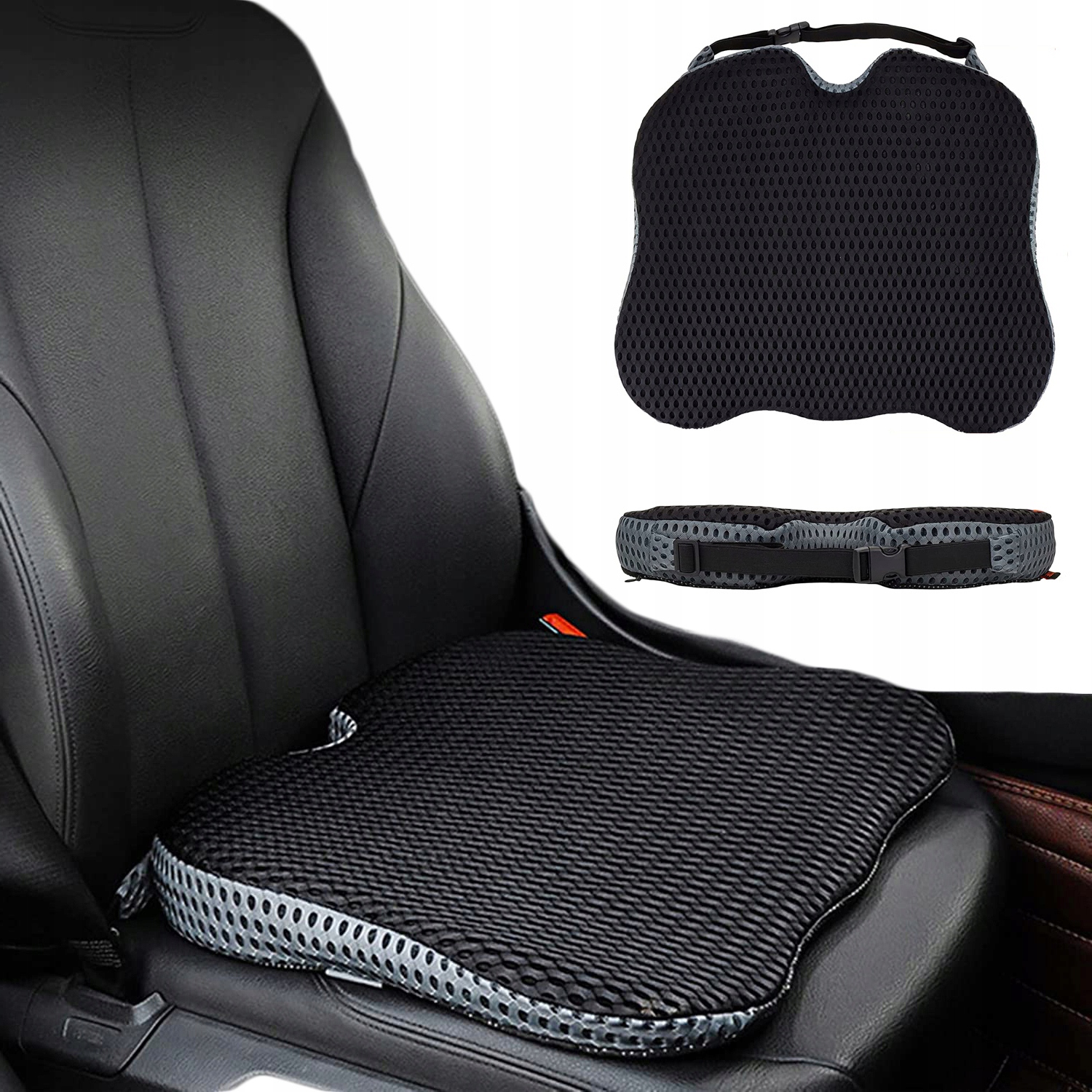 Poduszka Klinowa Do Samochodu Krzesło Biurowe Łóżko Wózek Inwalidzki Czarny