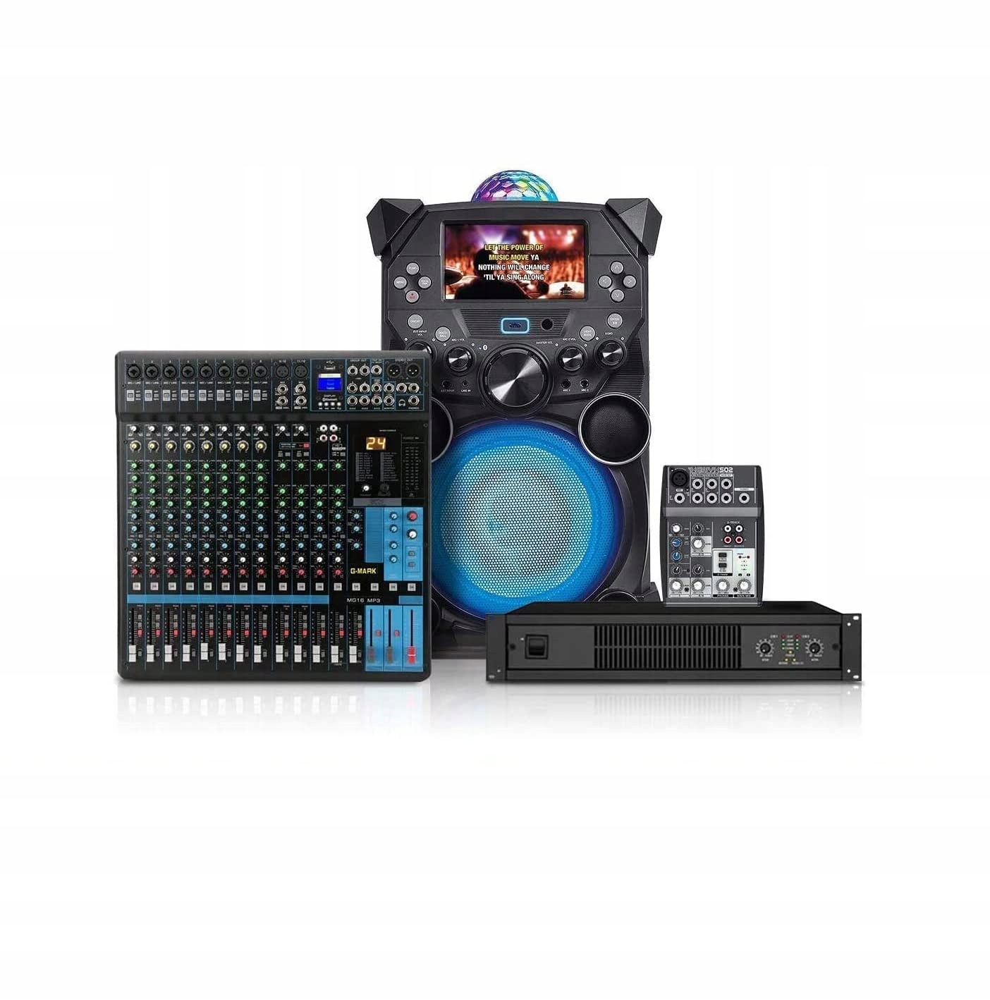 TONOR Mikrofon Bezprzewodowy UHF Dual Metaliczny System Karaoke DJ Kościół — miniatura 10