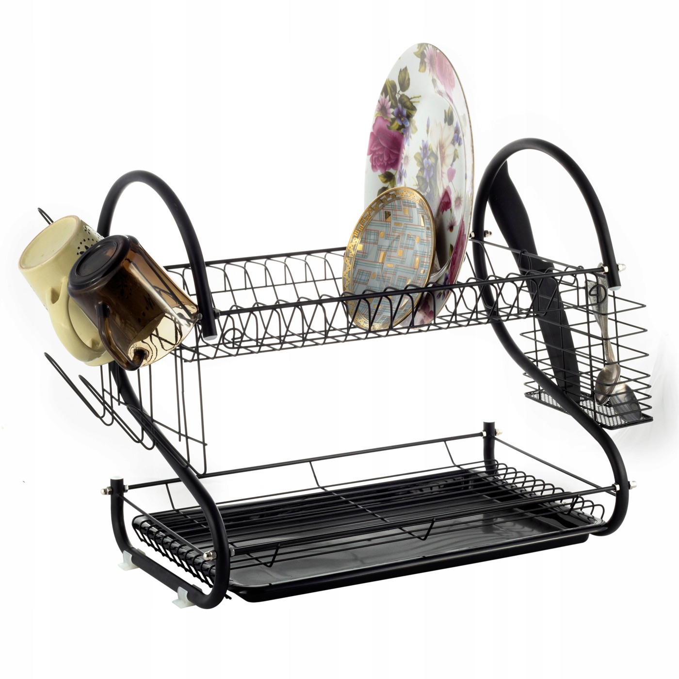 SUSZARKA DO NACZYŃ Z TACĄ OCIEKACZ NA SZTUĆCE OFENBACH Wysokość produktu 37 cm