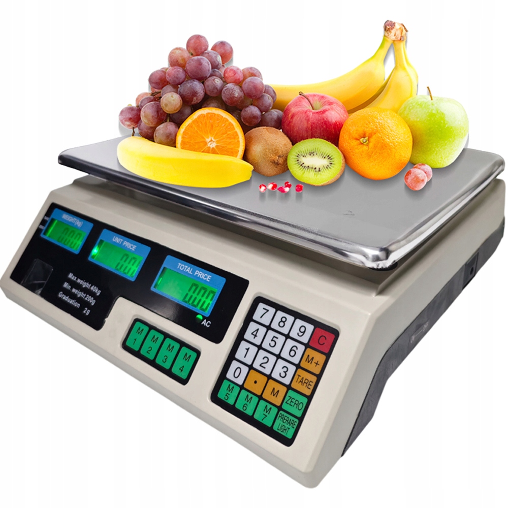 Elektronická LCD Kalkulační Váha 40 kg