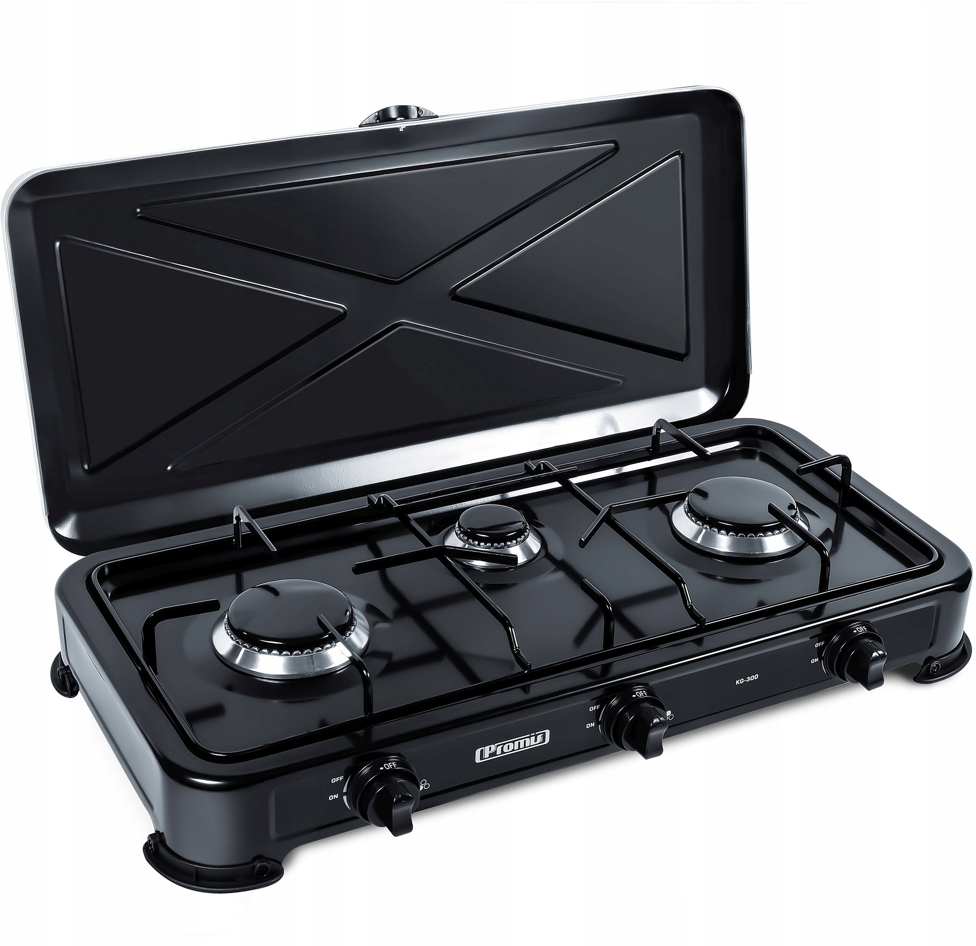 Kuchenka przenośna gazowa Promis KG300C 3 palniki czarna