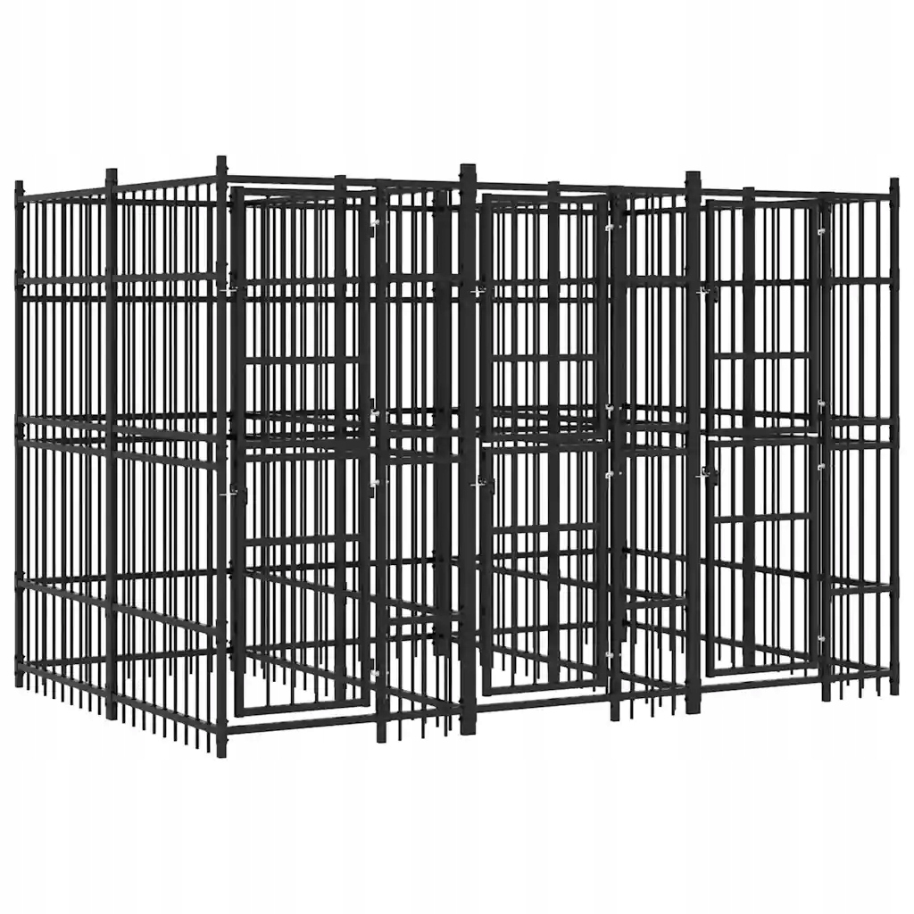 Levně Venkovní psí kotec ocel 5,53 m²