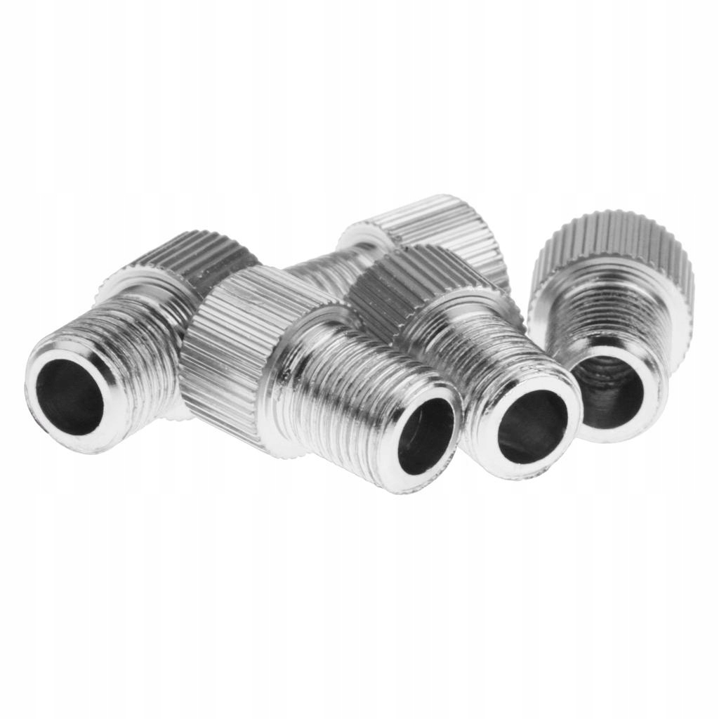 5x Adapter zaworu Presta na Schrader, srebrny Materiał dominujący inny materiał