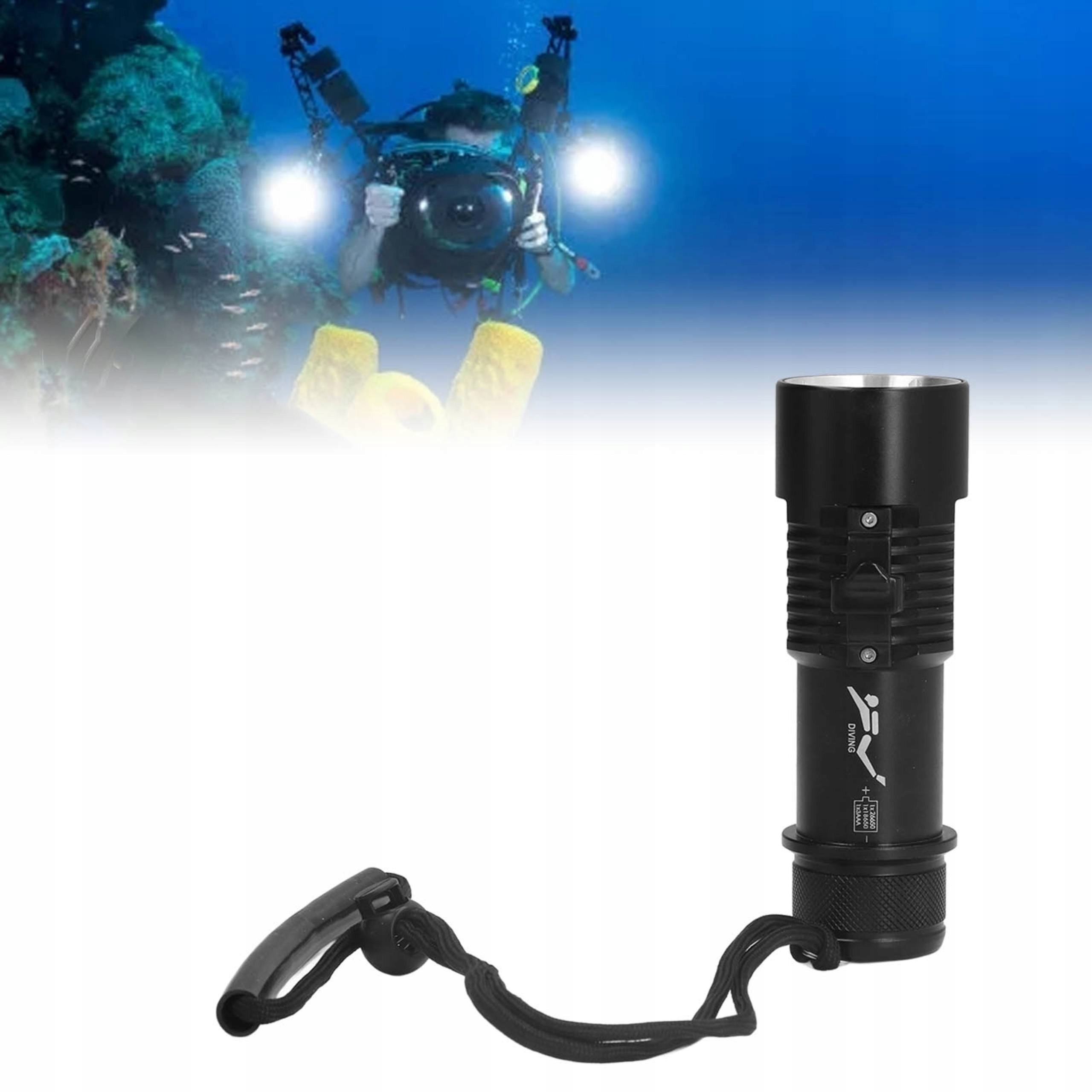 Potápěčská Svítilna P70 Led Bílé Světlo IPX8 5000lm