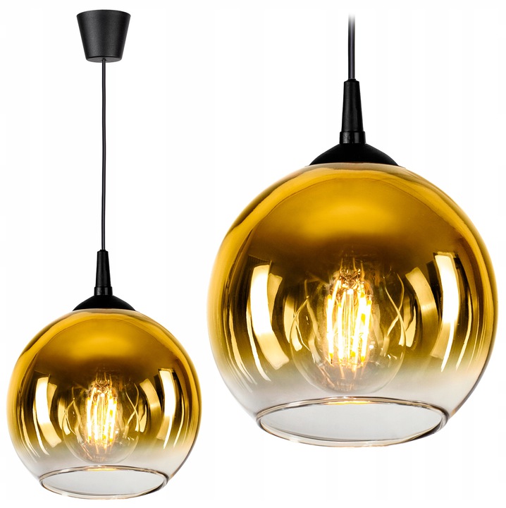 LAMPA SZKLANA WISZĄCA SUFITOWA ŻYRANDOL KULE LED