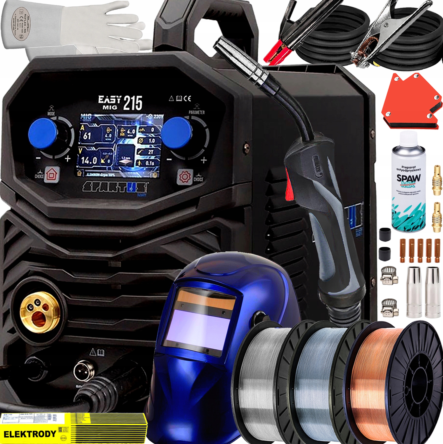 Invertorová Svářečka Migomat Poloautomat Spartus Easymig 215 Balíček Synergie