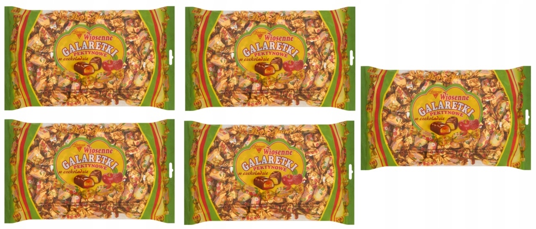 5x 1kg Solidarność Wiosenne galaretki w czekoladzie Cukierki Karton