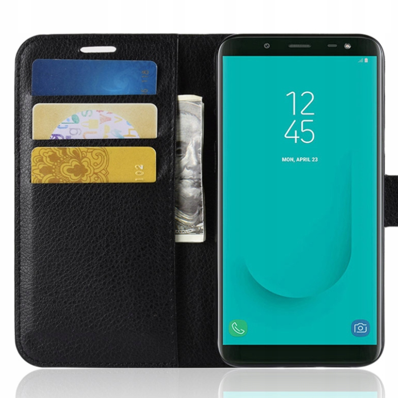 

Etui Z Klapką Portfel Litchi Do Galaxy J6 2018