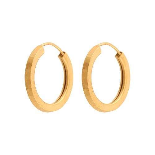 Náušnice zlaté 585 z trubičky s obdélníkovým průřezem dárek ke Dni žen