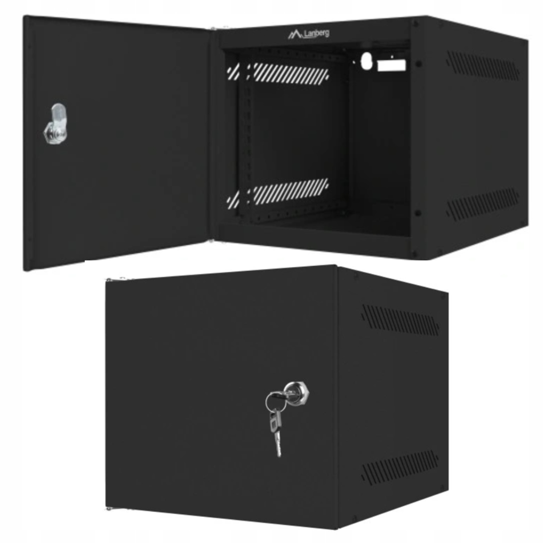 Skříň Závěsná Serverová Instalační Skříň Metal 10" 4U Dveře Lanberg
