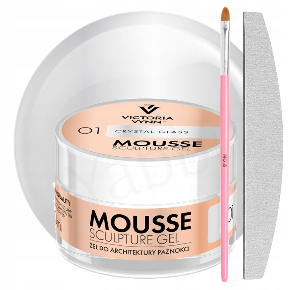 Mousse Gel Clear 01 Bezbarwny Pędzelek+Pilnik Gratis!