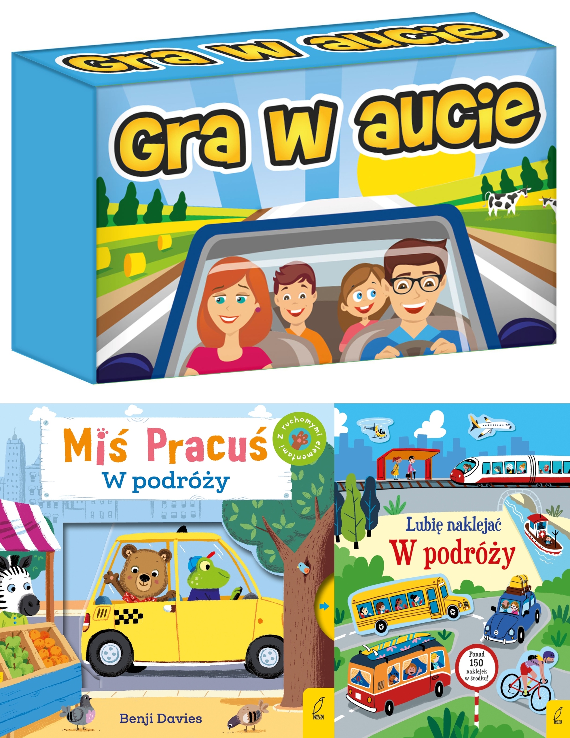 Pakiet 3X Gra W Aucie Miś Pracuś W Podróży Lubię Naklejać Davies