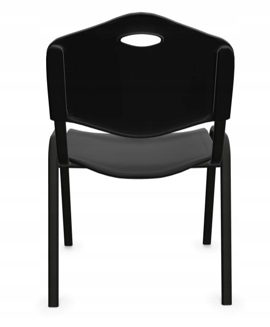 KRZESŁO DO POCZEKALNI PLASTIKOWE ISO-PL CZARNE NS Kolor korpusu czarny