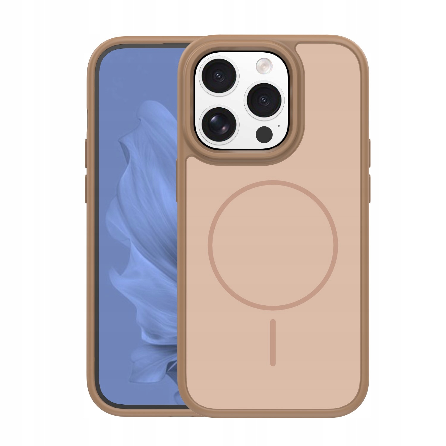 Nakładka Frame Thin Mag do iPhone 14 Pro 6,1" brązowa Tfo