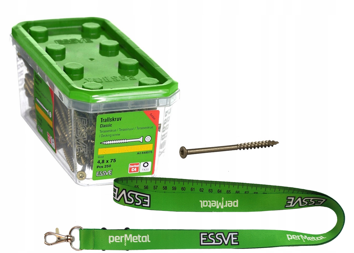 

Essve Wkręty 4,8x75 Tarasowe TX20 Corrseal 250 Szt