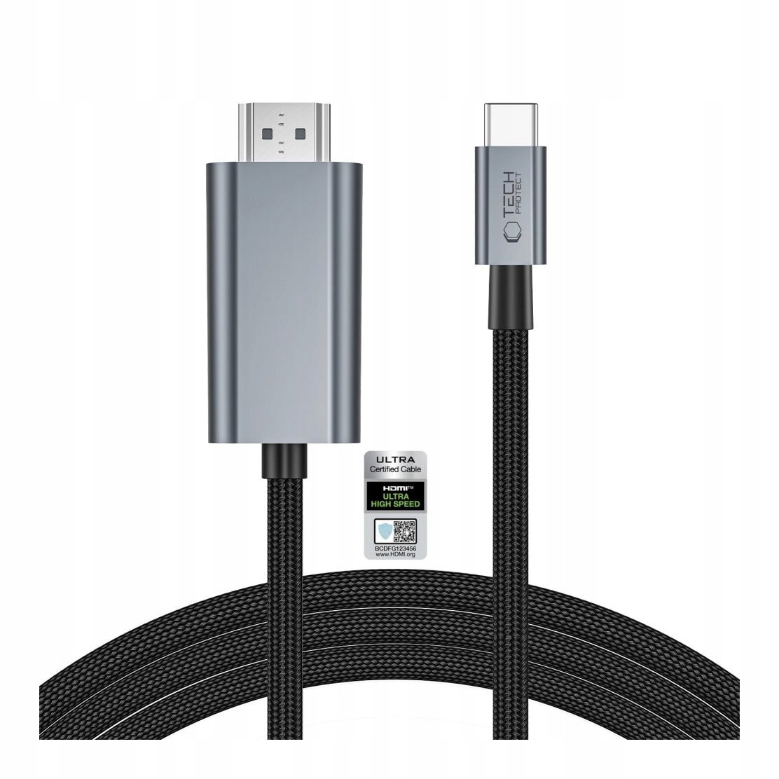 Kabel Usb-c do Hdmi 2.1 8K 60Hz 200 cm Tech-Protect szary