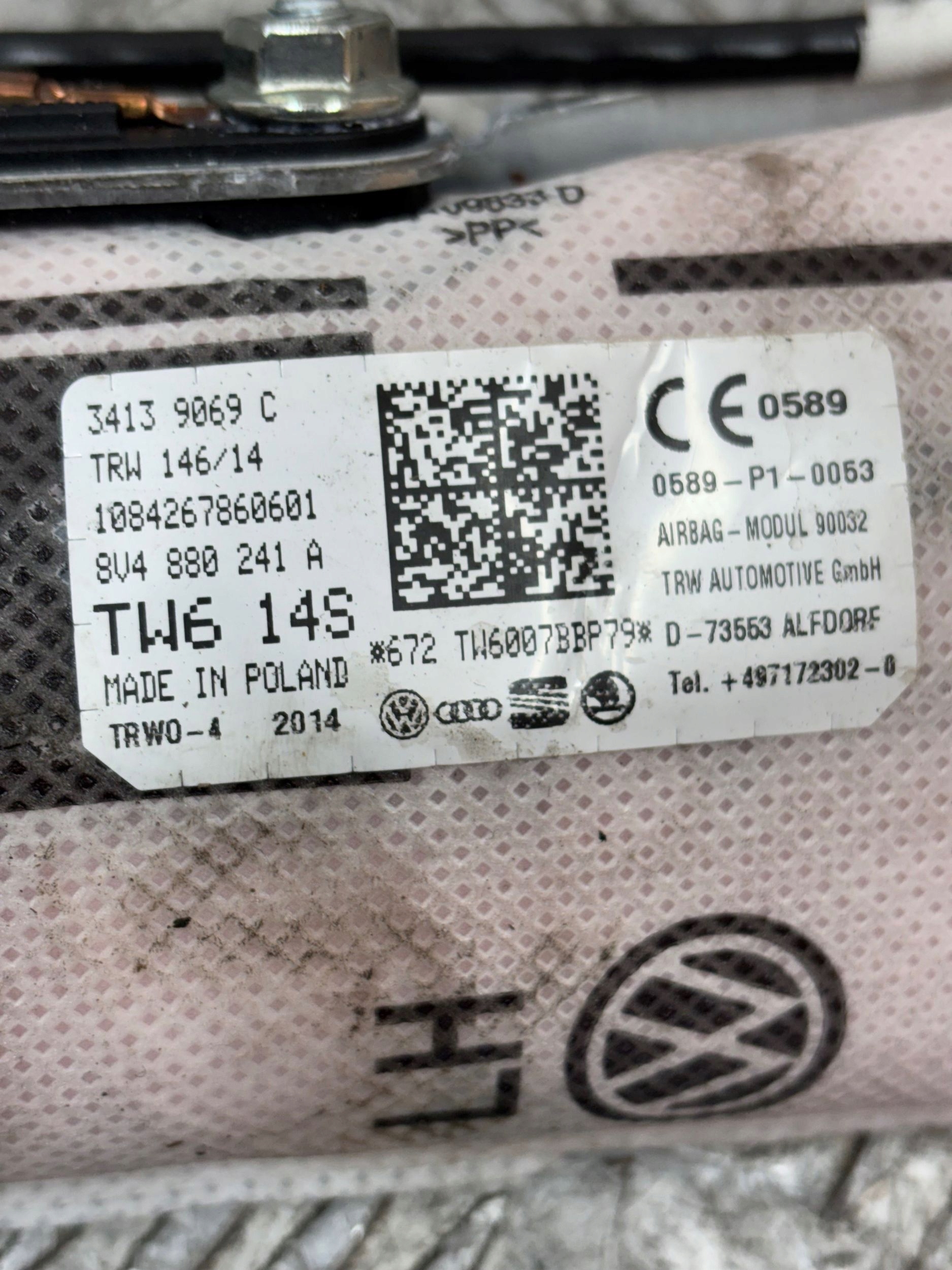 airbag seat airbag left AUDI A3 8V 8V4880241A