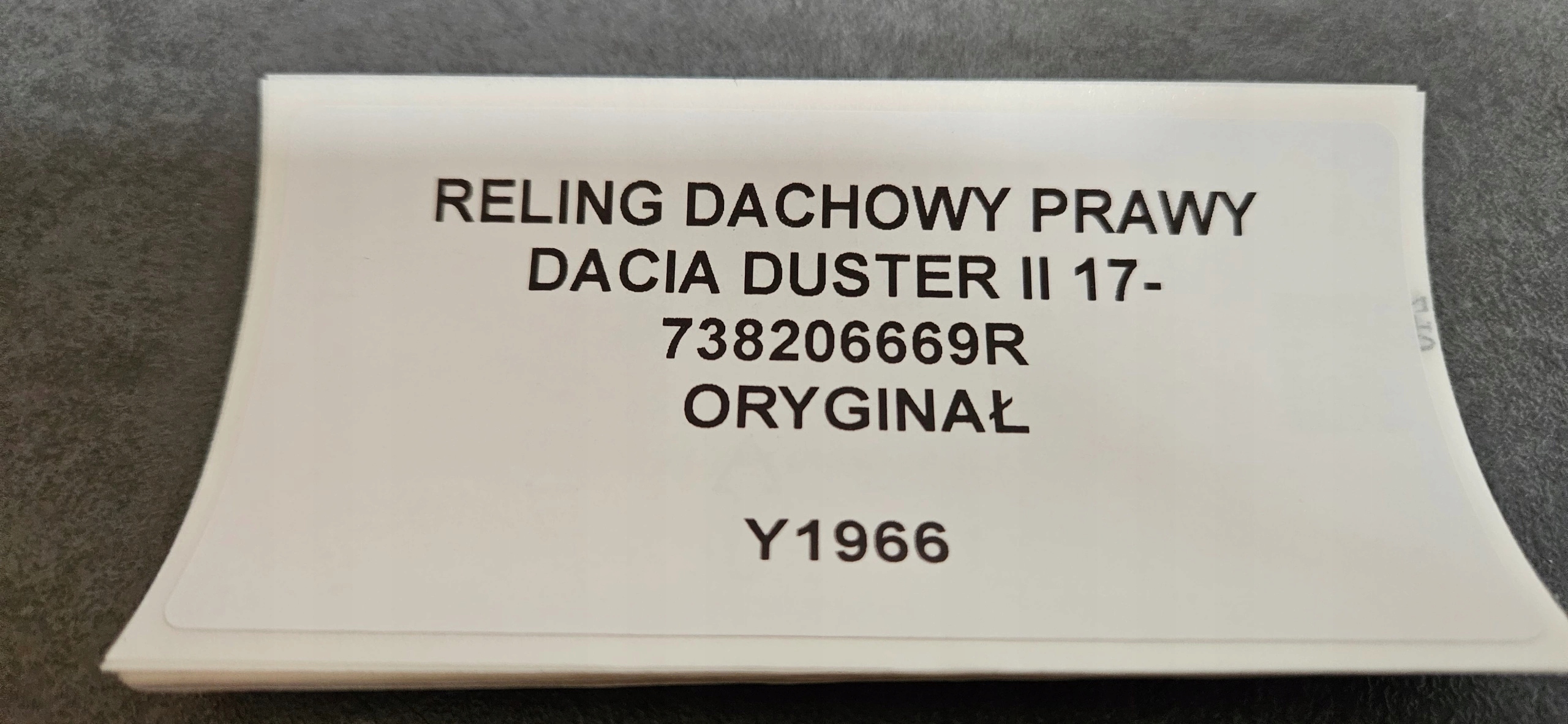 Dachreling dach rechts DACIA DUSTER II 17- Original 738206669R
