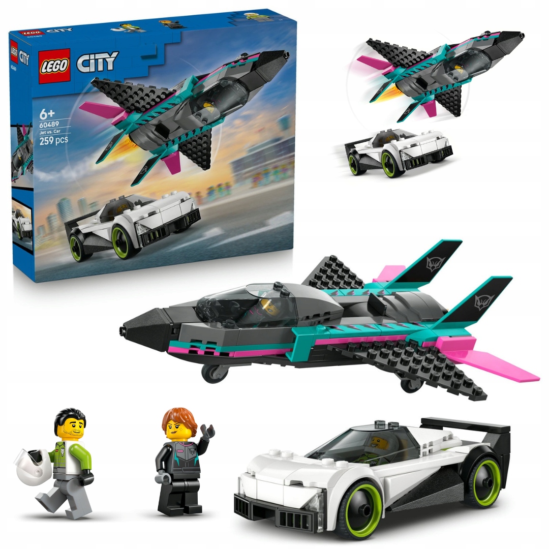 Lego 60489 City Letadlo proti autu Město Letadlo závod
