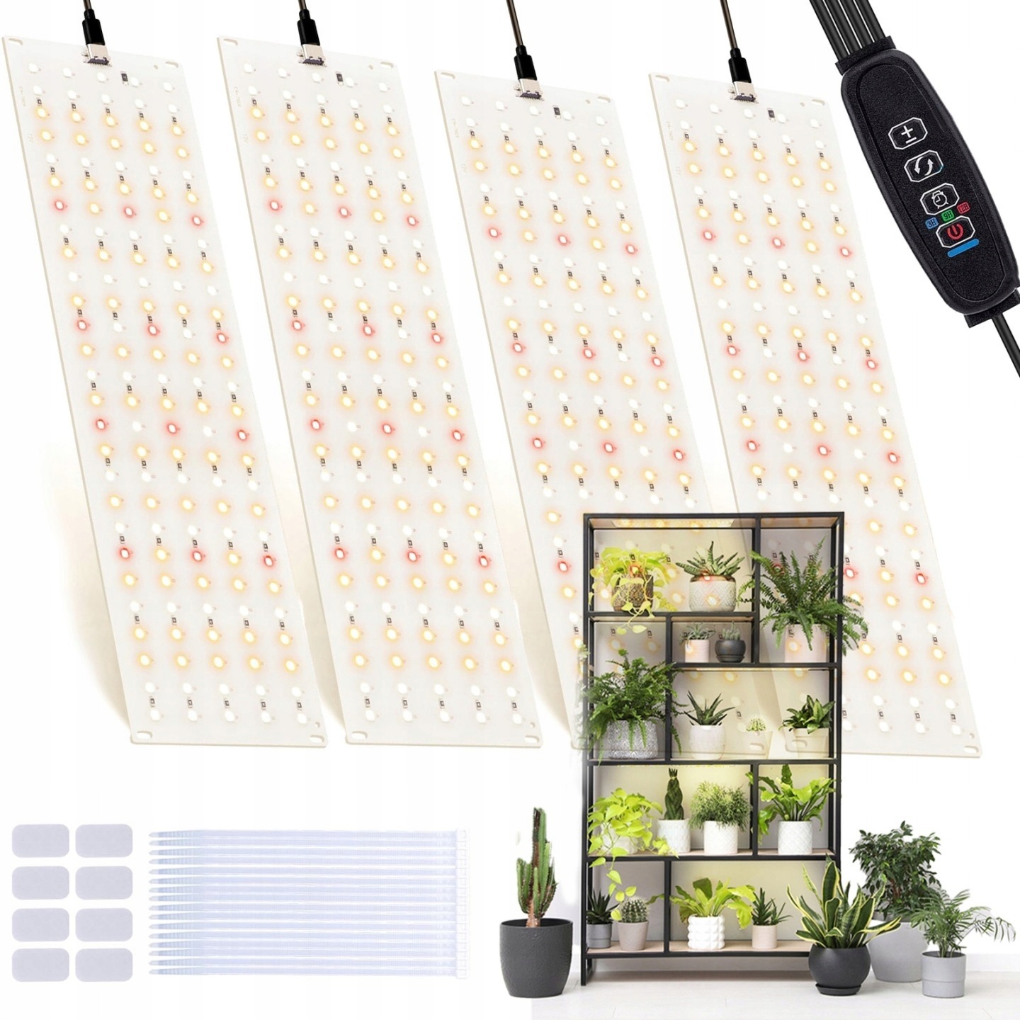 Panel Pro Růst Rostlin 600 Uv Led Pěstování Časovač 6 Režimů