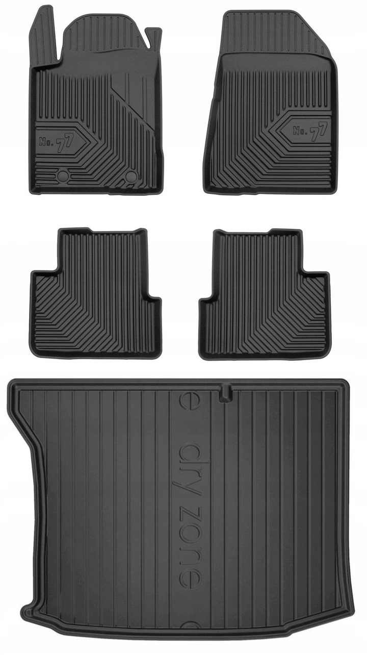 Set 77 Koberce a rohože Fiat Bravo 2 Hatchback 2007-2014 zs