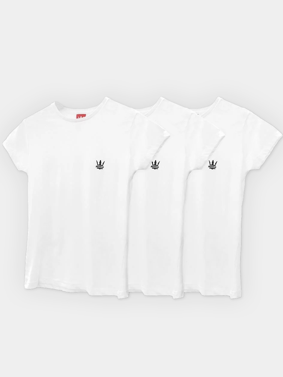 Tričko S Korunkou Sada 3 ks Dámské Tričko Jigga Mini Logo Bílá L