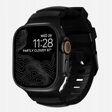 Nomad Rocky Point Band – remienok pre Apple Watch 46 mm/49 mm s Fkm a titánom