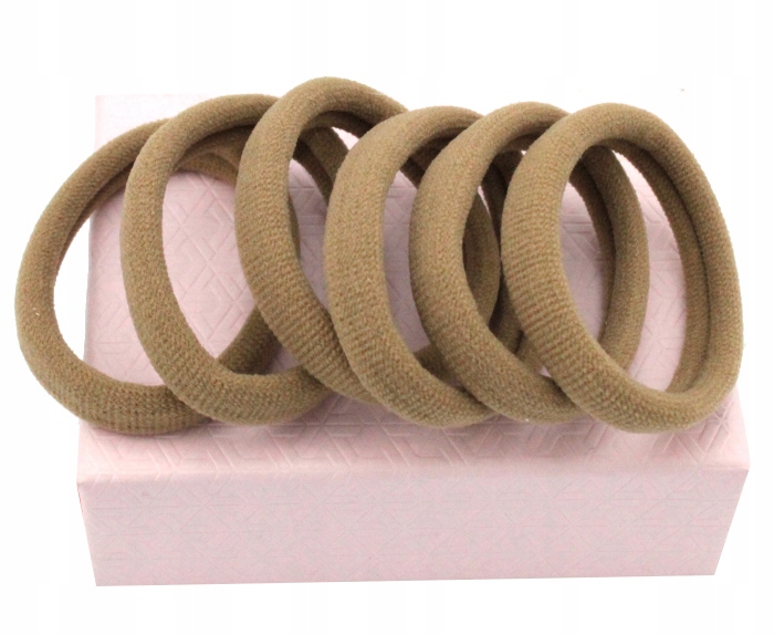 

Gumki Do Włosów Lycra Beżowe 6 Sztuk