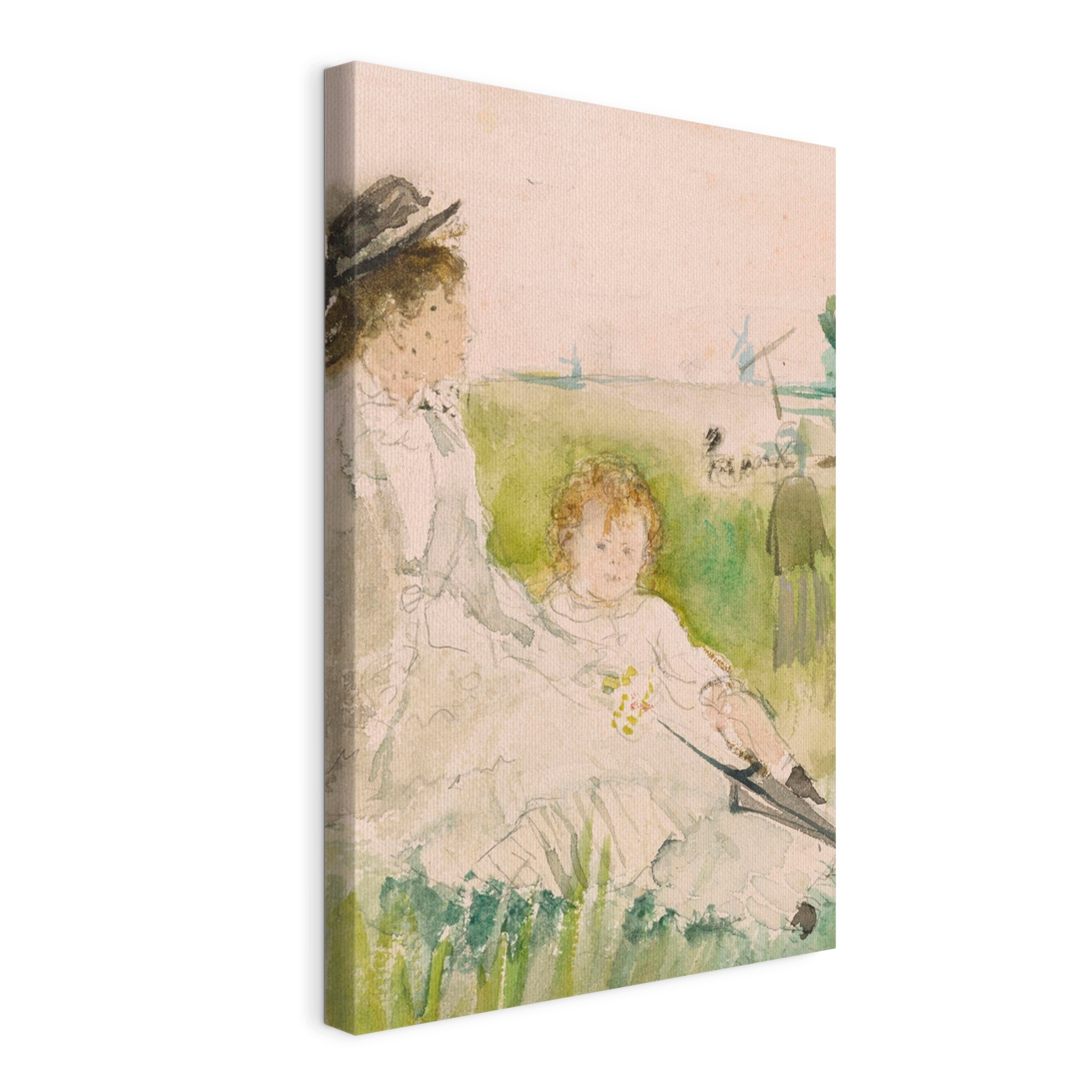 Obraz na plátně Morisot Žena a dítě sedící na 40x60
