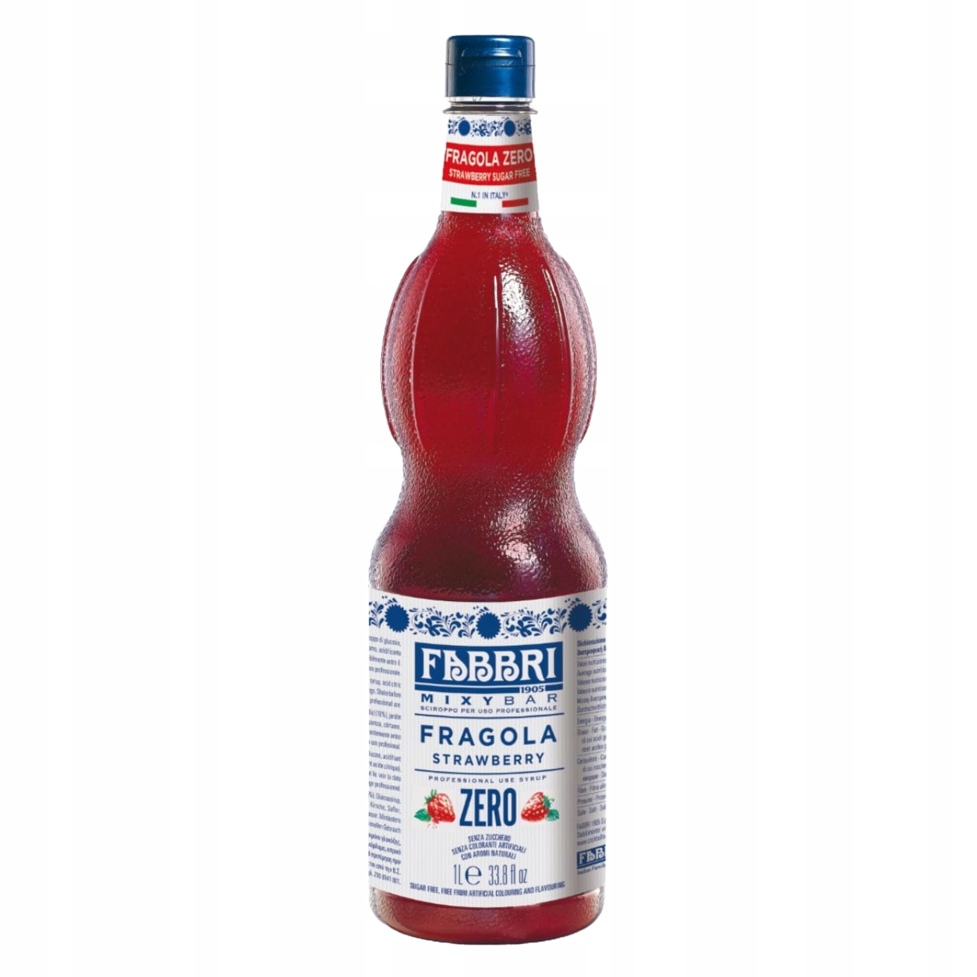 Levně Fabbri Zero Jahodový sirup bez cukru 1000 ml