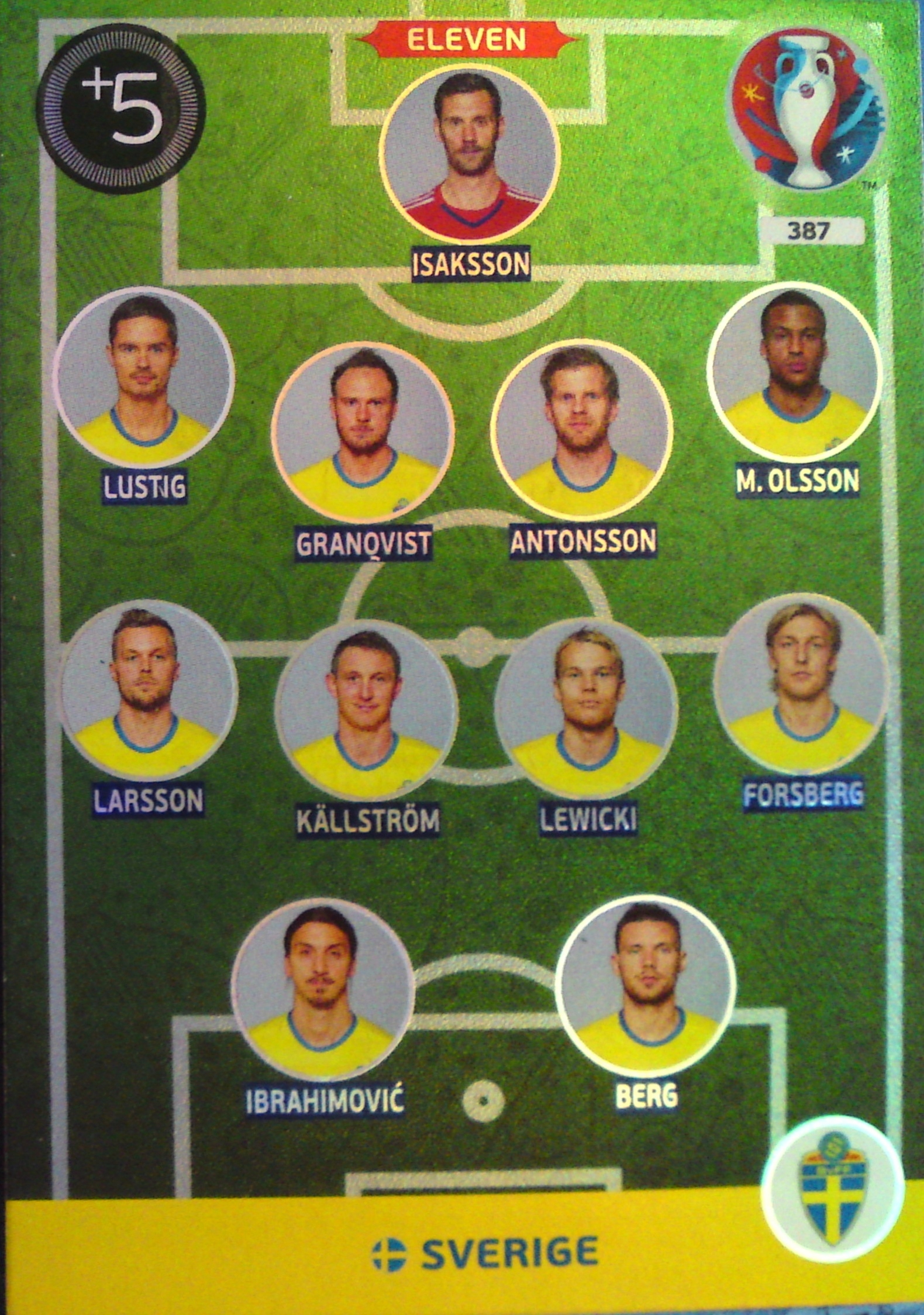 Panini Euro 2016 Eleven Szwecja 387