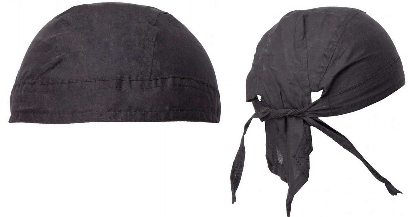 

Bandana Bawełniana Chusta Czapka chusta Czarna